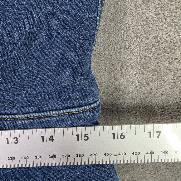 Womens Wrangler Blue Denim Corset Playsuit Strapless Smocked Back Side Zip L - Picture 7 of 12